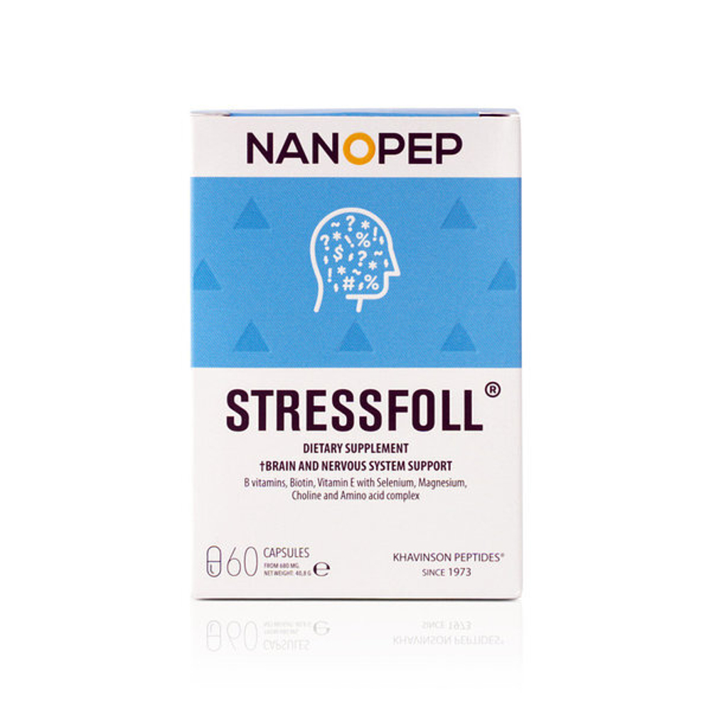 Стрессфолл STRESSFOLL®  12 капсул - пептидный комплекс эндокринной ЦНС, Khavinson Peptides®.