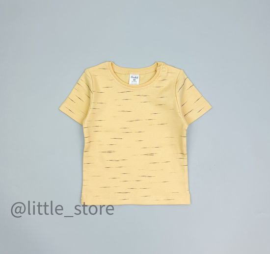 Футболка хлопковая, Эффект меланжа на желтом