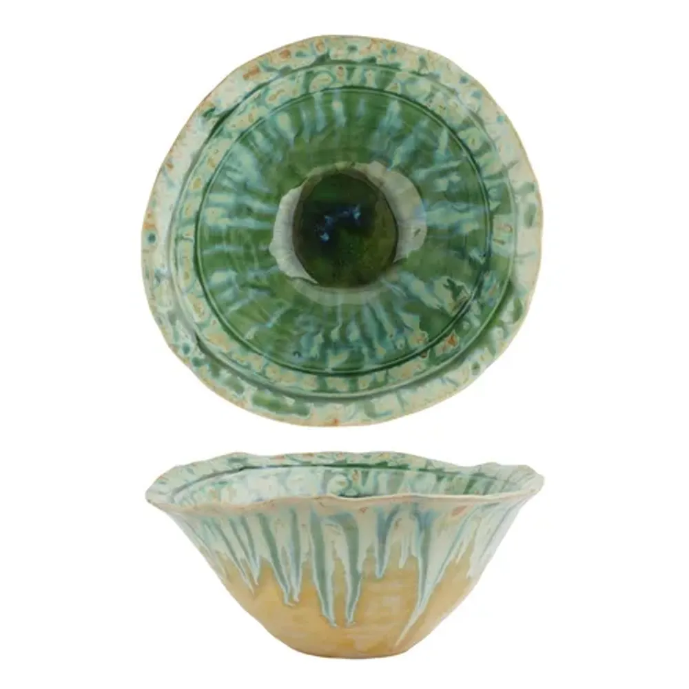 Салатник 500 мл 17*16,5 см h7,5 см Green Flower Frutti di Mare P.L. [1]
