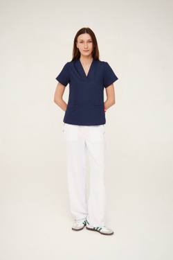 Брюки свободные медицинские женские Йошо, кремовый