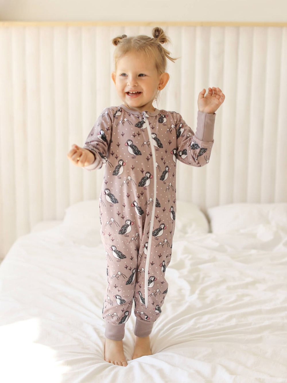 Утеплённый комбинезон с открытой ножкой Mjölk Sleep and Play Птички