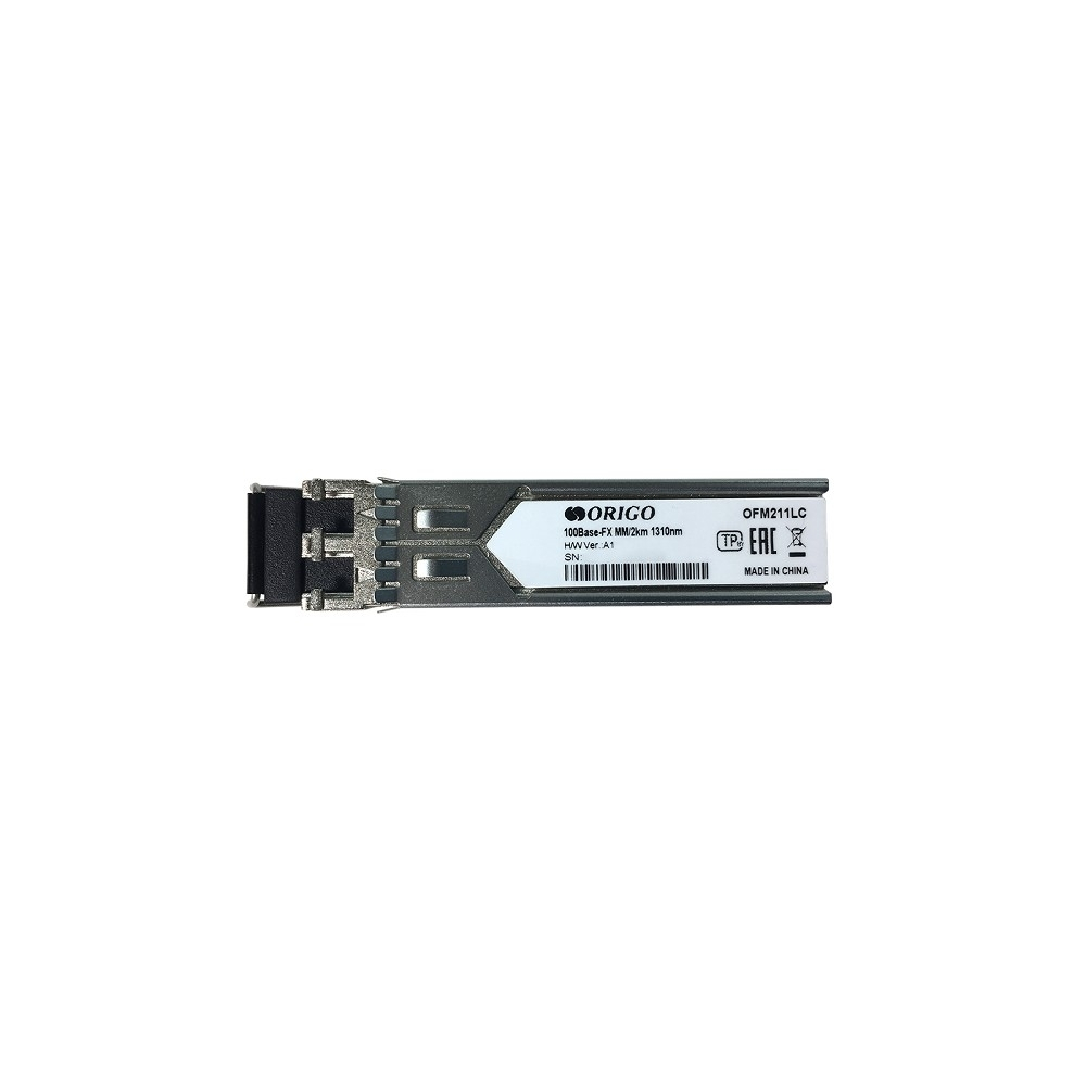 Трансивер ORIGO OFM211LC/A1A SFP-трансивер с 1 портом 100Base-FX для многомодового оптического кабеля (до 2 км, разъем Duplex LC)