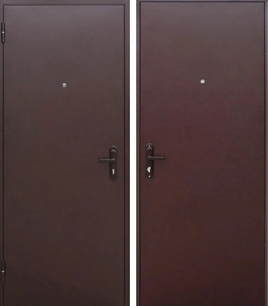 Металлическая Входная дверь ТД 5 см Медный Антик металл/металл