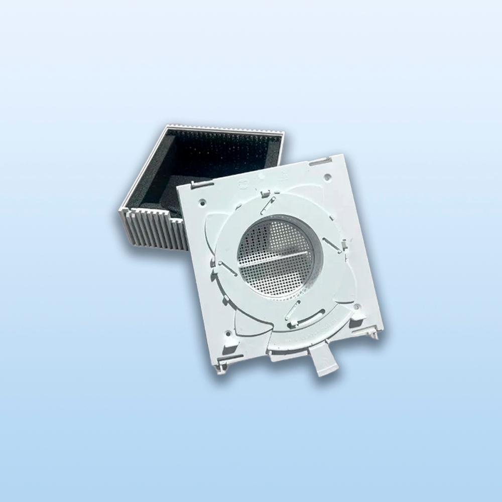 Клапан вентиляционный NovaSTYLE КИВ-125 с вентканалом 0,5 м, фильтром и решеткой RAL7024, серый