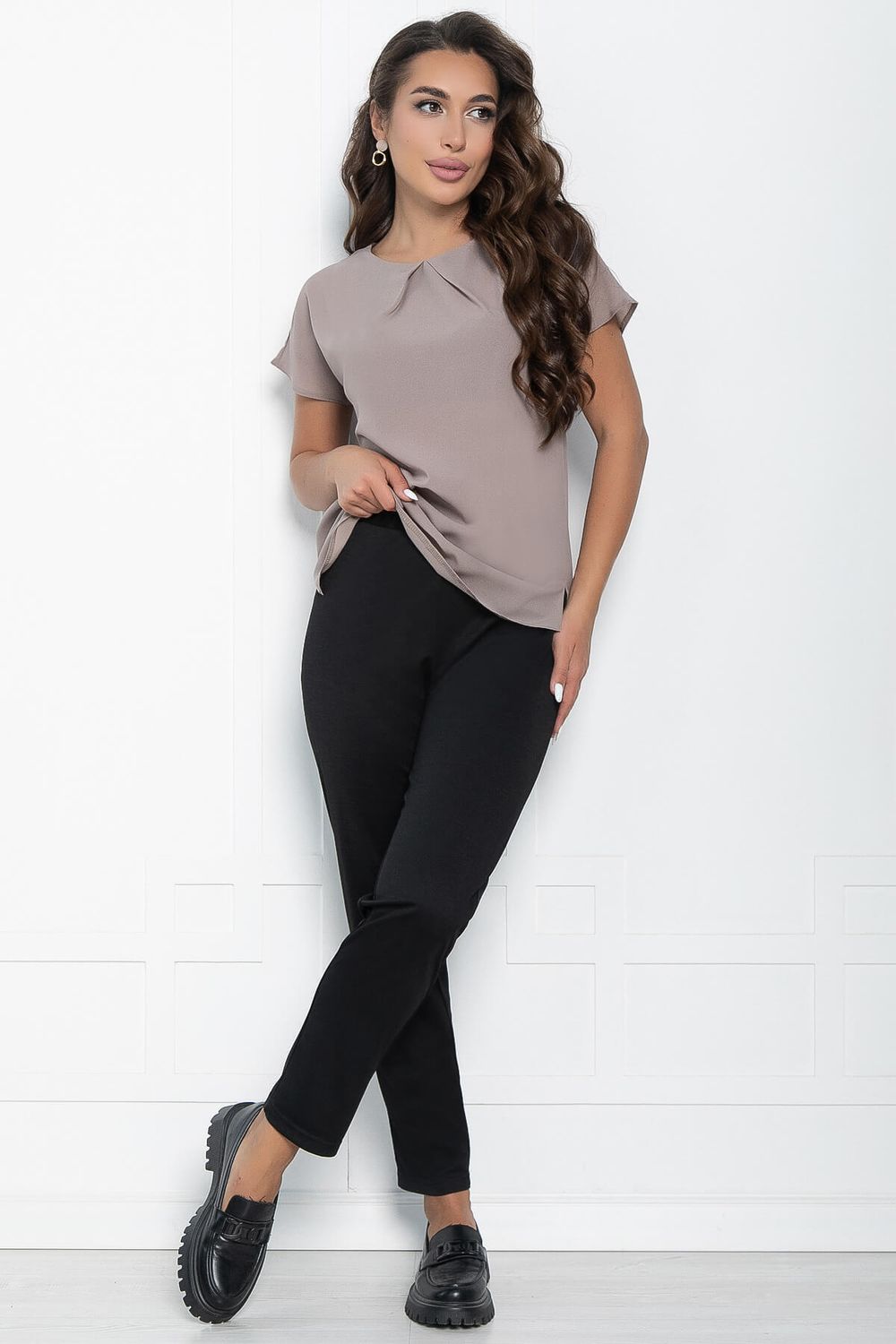 Блуза Ника (бежевая) Б10955 LT Collection (Акция)