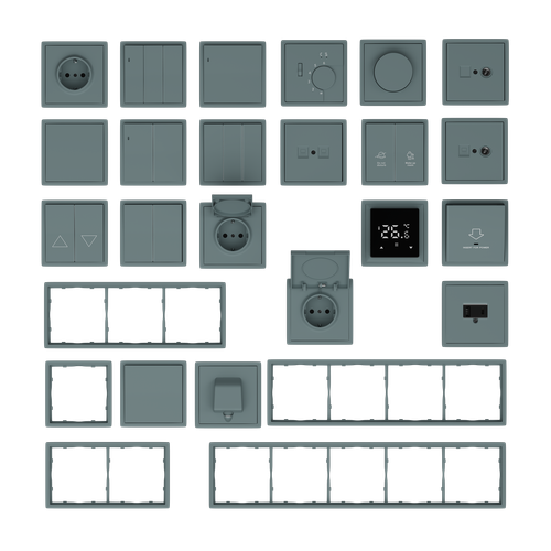 Накладка для розеток RJ45+SAT, 2-я, матовый изумруд, серия R98
