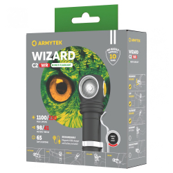 Налобный фонарь Armytek Wizard C2 WR Magnet USBширокий угол засветки (70° центральное пятно, 120° боковая зона).