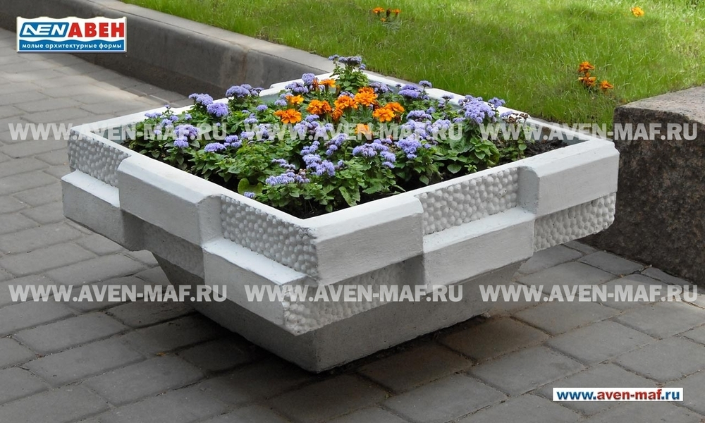 Вазон для цветов бетонный