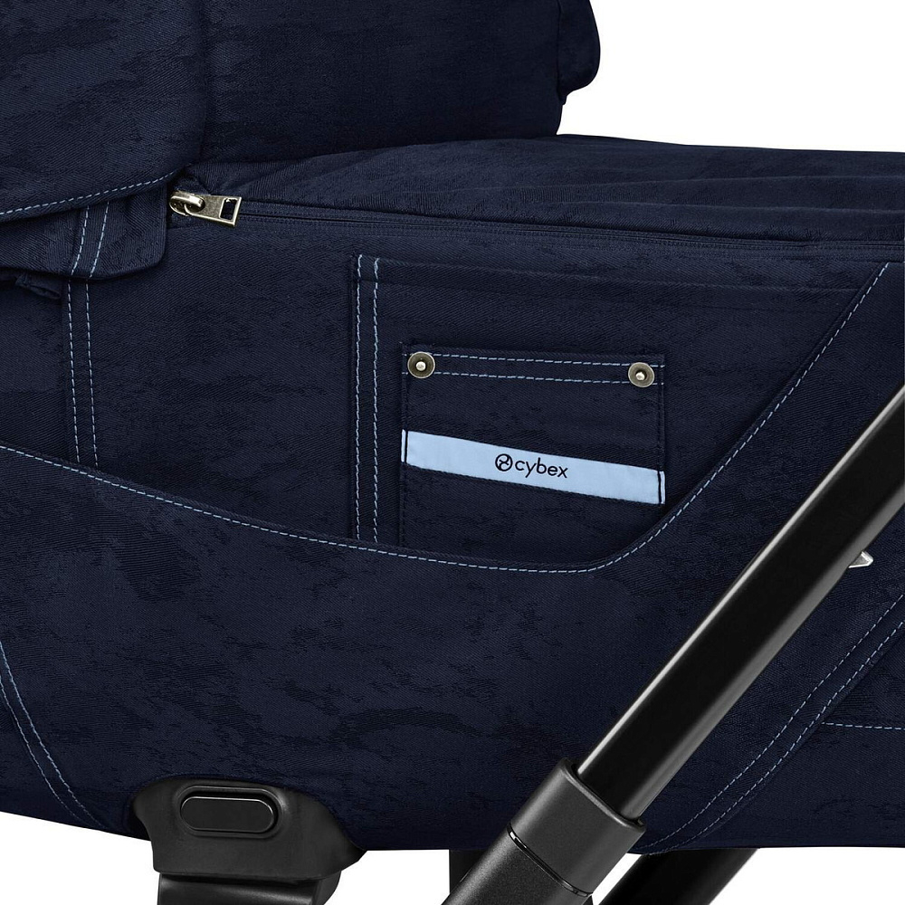 Коляска Cybex Priam IV Fashion Collections Rebellious Luxury Denim Blue 2 в 1 Rosegold
