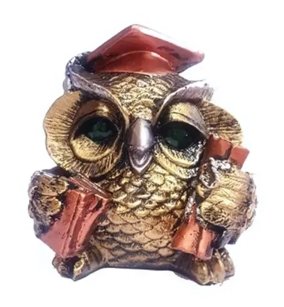 Копилка из гипса «Сова-профессор» 17см