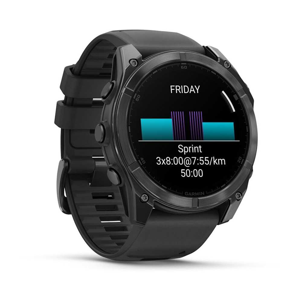 Умные часы Garmin FENIX 8 51 мм Amoled Slate Gray with Black Silicone Band