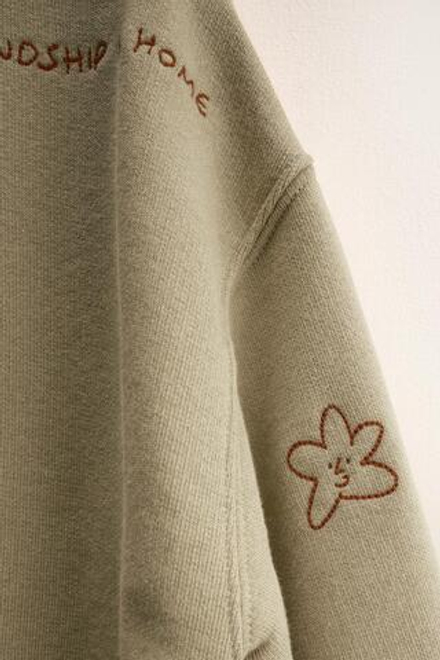 ZARA TIMELESS — ТОЛСТОВКА С ВЫШИВКОЙ ORFAYO ©, ХАКИ