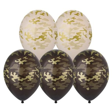 Шары "Черно-бежевый камуфляж"