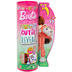 Barbie Cutie Reveal - Рыжая кукла Barbie Cat-Panda + питомец HRK23 / артикул   HRK22 HRK23  / GTIN 194735178711