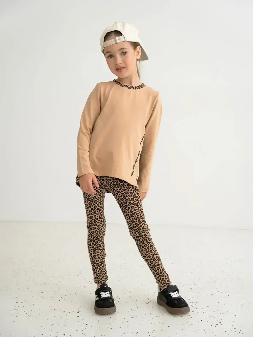 Костюм для девочки, лонгслив и леггинсы