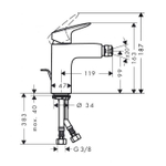 Смеситель для биде Hansgrohe Logis 71200000