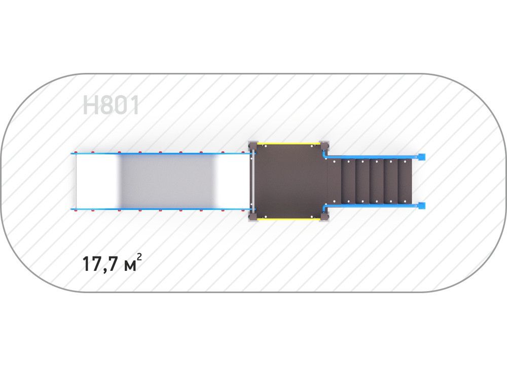 Горка детская уличная SP H 801