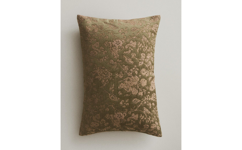 Zara Home наволочка декоративная из вискозы, зелёный, 40x60 см