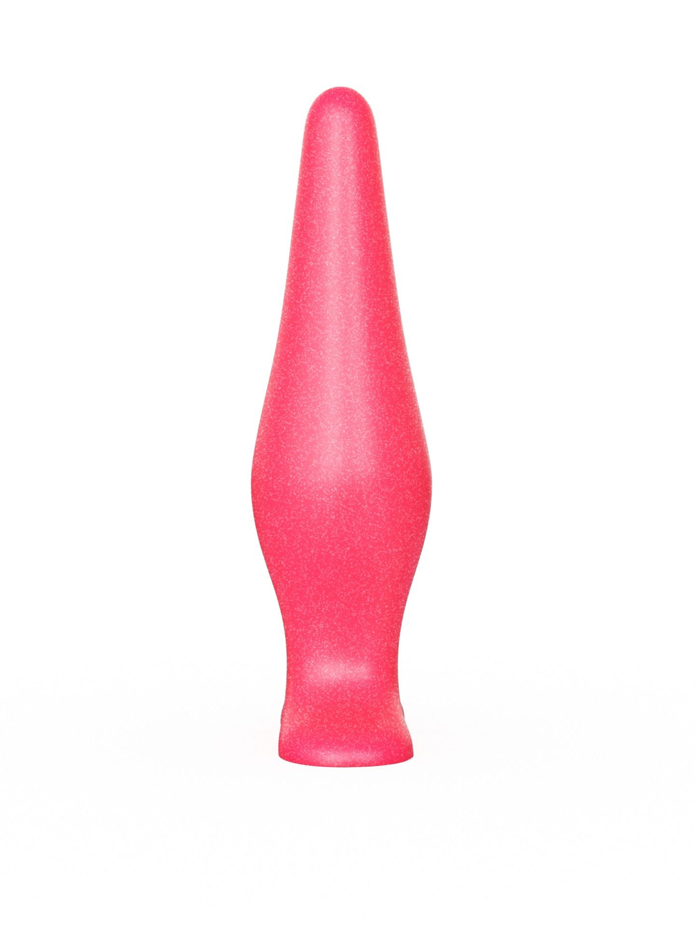 Розовая анальная пробка с узеньким кончиком - 14 см.
