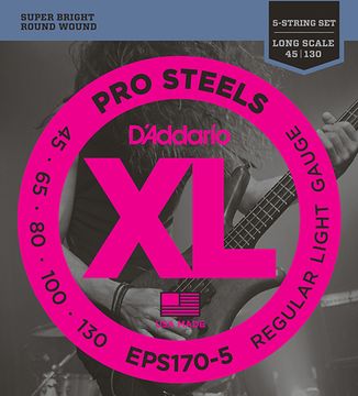 Струны для 5-струнной бас-гитары 45-130 D'ADDARIO EPS170-5 Light