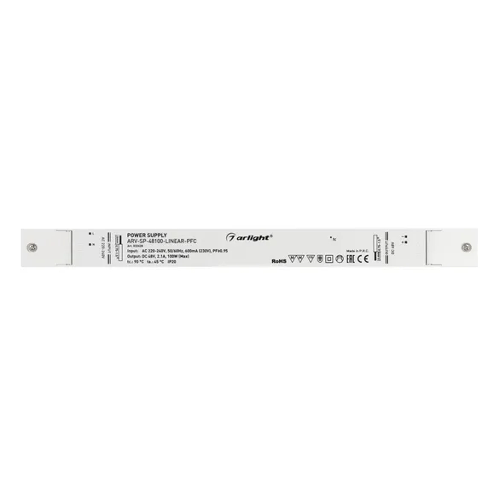Блок питания ARV-SP-48100-LINEAR-PFC (48V, 2.1A, 100W) (Arlight, IP20 Пластик, 5 лет) 032628
