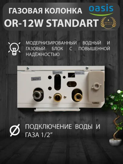 Проточный газовый водонагреватель Oasis STANDART OR-12W 12 кВт