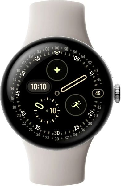 Умные часы Google Pixel Watch 4 41mm Wi-Fi (Polished Silver/Porcelain)
