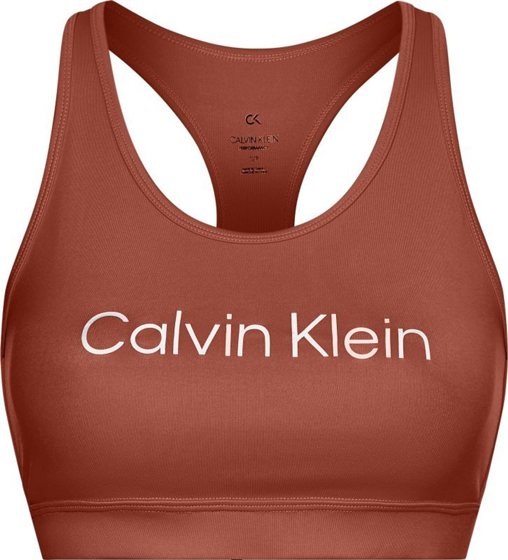 ТОП теннисный Calvin Klein Medium Support Sports Bra - Коричневый