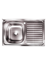 Мойка 80х50 (0,4) лев вып 1 1/2 Эконом (глуб. 13см)