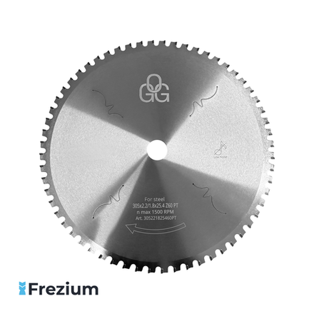 Диск пильный по стали "O.G.Germany" (305x2.2/1.8x25.4 Z60 PT)