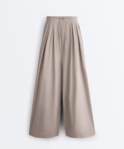 OYSHO Широкие брюки Light Touch, бледно-серый