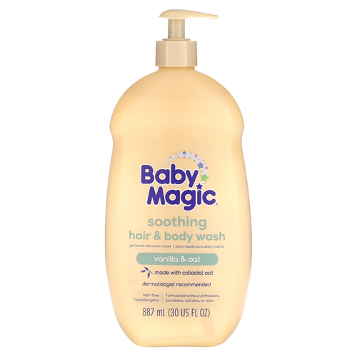 Baby Magic, Успокаивающий гель для душа и волос, с ванилью и овсянкой, 887 мл (30 жидк. унц.)