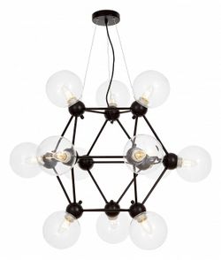 Подвесная люстра LUMINA DECO Zodiak LDP 160N-12 BK+PR