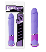 Фиолетовый вибратор реалистичной формы - 11,4 см. (Цвет: фиолетовый)