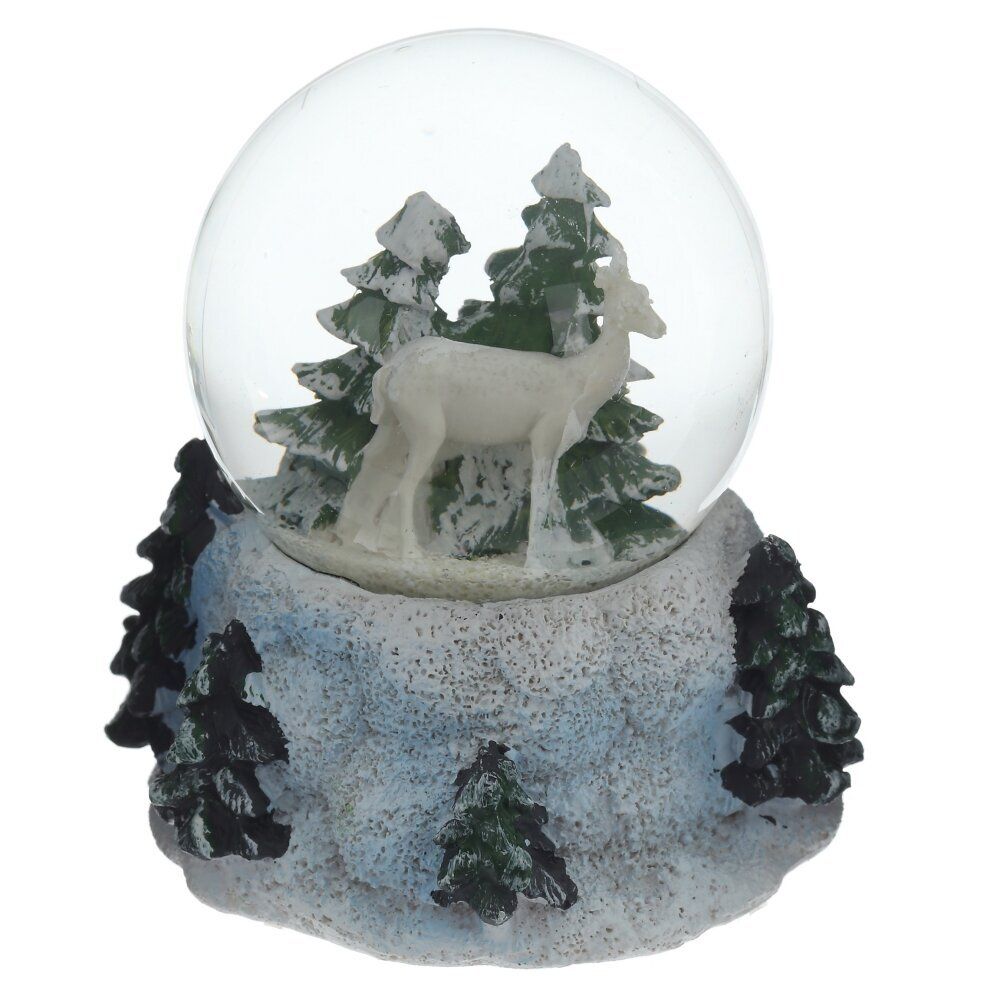 GAEM Фигурка декор в стекл шаре "Домик/Олень", D 6.5 см, L9 W8 H9 см, 3в.