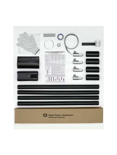 Муфта кабельная концевая внутр. установки 1кВ КВТпН 4х(70-120мм) с болт. наконечн. Нева-Транс Комплект 22020035