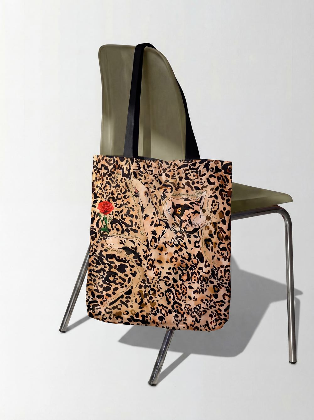 Шоппер «Кот и роза»