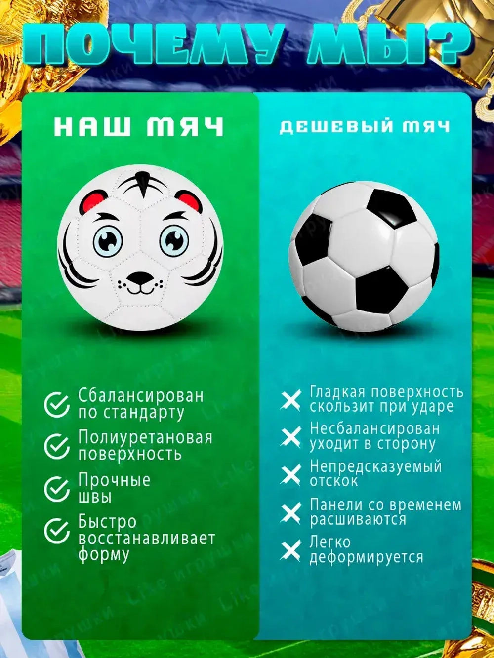 Мяч футбольный размер 2 детский