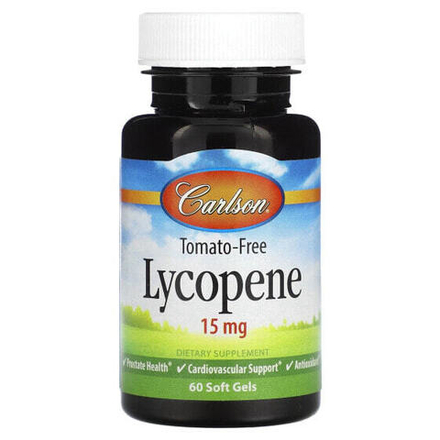 Антиоксиданты Carlson, Ликопин без томатов, 15 мг, 60 мягких таблеток