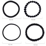 Резинки для волос НАБОР 14 шт., 8 видов форм, чёрный, MONTE VITA, 457044