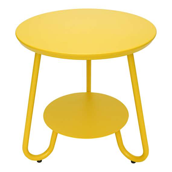 Столик журнальный Stian, Ø50 см, желтый