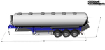 Semi-trailer 3-axle silo in 14 scale