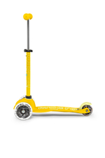 Самокат Mini Micro Deluxe Желтый LED со стикерами Монстрики 15 шт