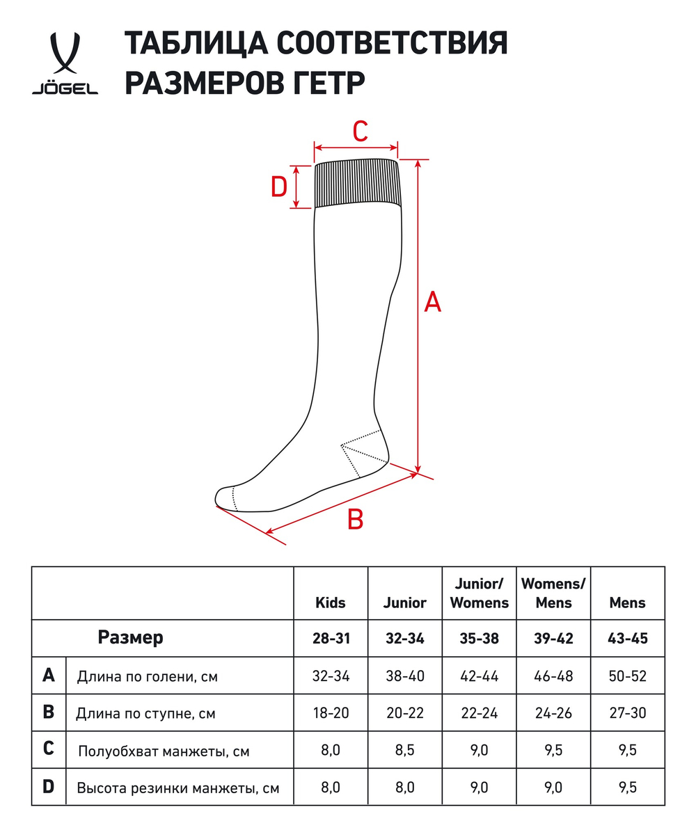 Гетры футбольные Match Socks, гранатовый