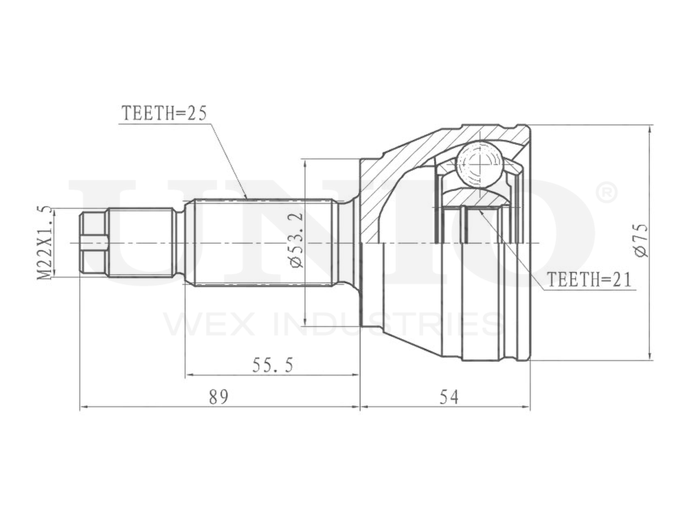 ШРУС внешний UNIO CVJ-20030
