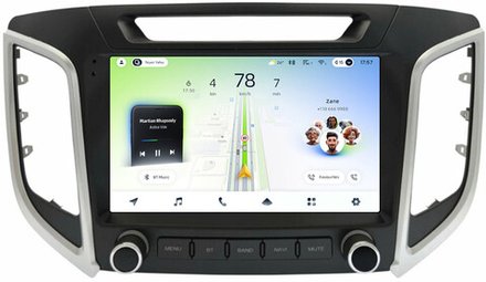 Магнитола для Hyundai Creta 1 2016-2021 (без штатной КЗВ, рамка с крутилками) - Teyes CC4L монитор 9" IPS на Android 14, Snapdragon 662, CarPlay, 4G SIM-слот