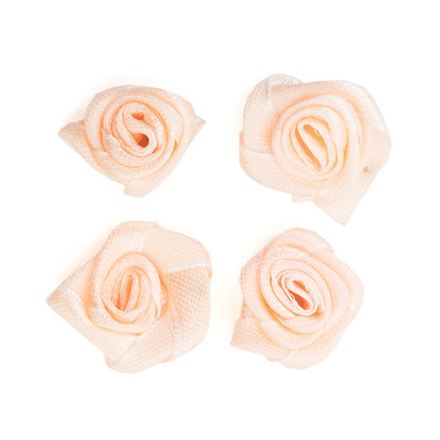 К-9081 Цветок пришивной 1,9см, цв.персиковый