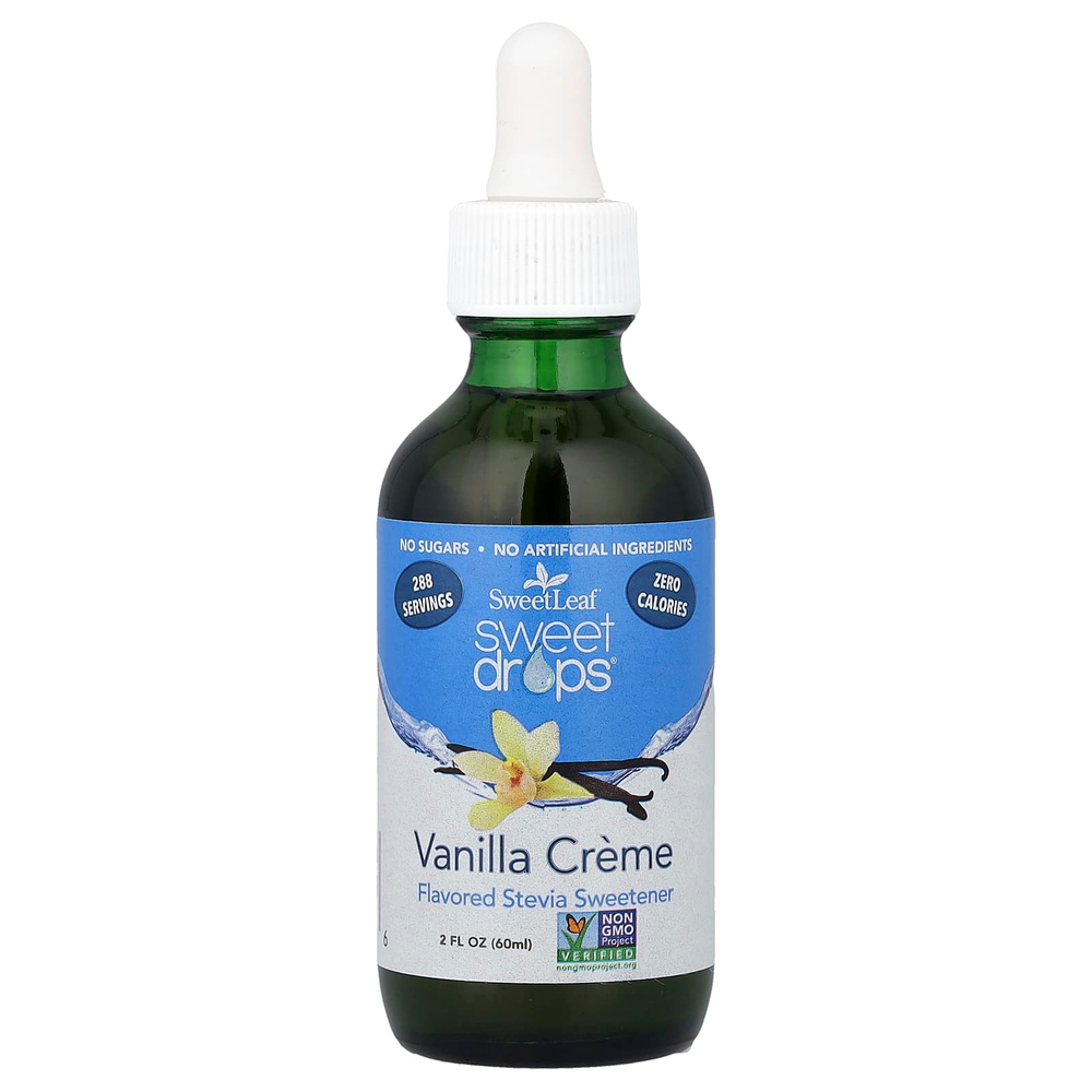 SweetLeaf Stevia, Sweet Drops®, ванильный крем, 60 мл (2 жидк. унции)
