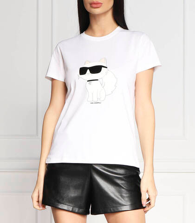футболка ikonik 2.0 choupette Karl Lagerfeld - белый(230W1703)