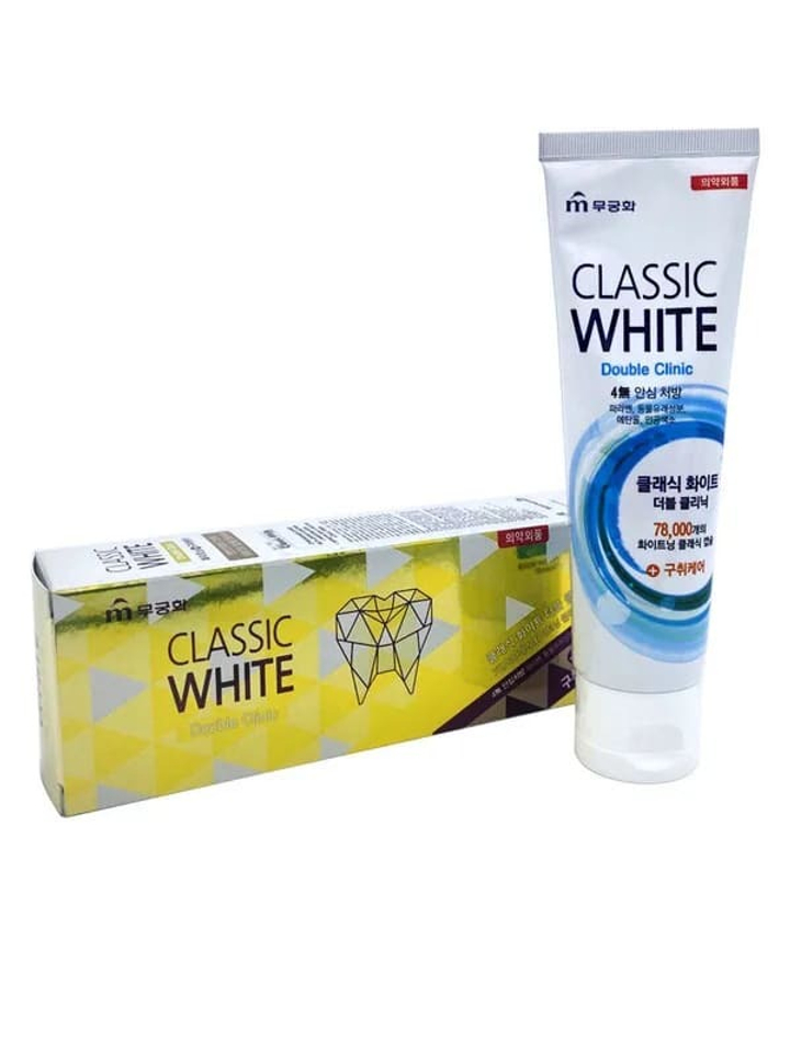 Зубная паста Mukunghwa Classic White Отбеливающая двойного действия Мята и ментол 110 г